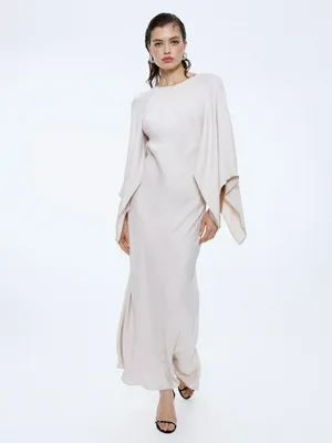 Сатиновое платье с широкими рукавами, арт. 15622