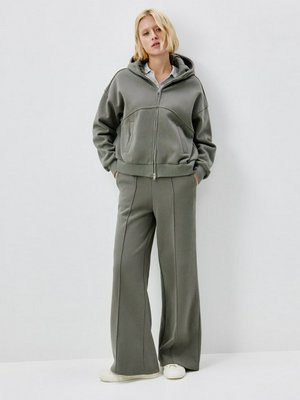 Утепленные брюки из футера, оливковый, арт. 0000