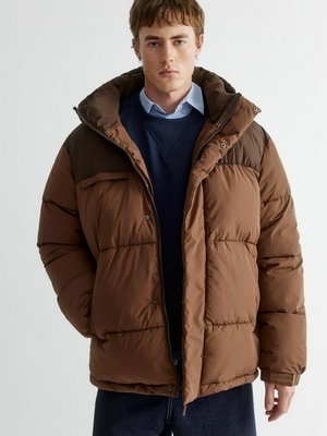 Стеганая куртка оверсайз, коричневый, арт. 15626