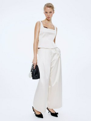 Сатиновые брюки, белый, арт. 15629