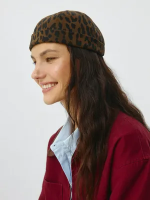 Кепка-докер с леопардовым принтом, арт. 1564