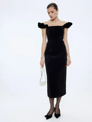 Бархатное платье футляр, арт. 15640