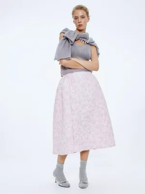 Юбка из тафты с жаккардовым принтом, арт. 15643