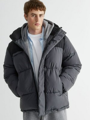 Стеганая куртка оверсайз, темно-серый, черный, арт. no_art