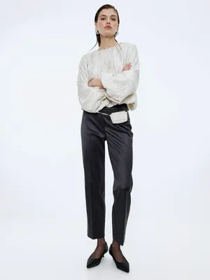 Сатиновые укороченные брюки, арт. 15665