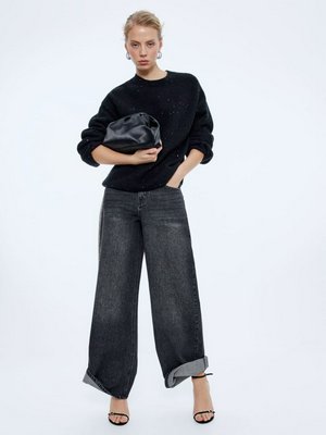 Сатиновая сумка-клатч, черный, арт. 001