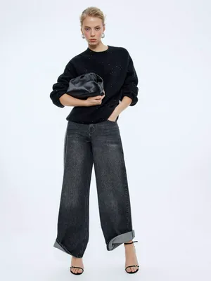 Сатиновая сумка-клатч, черный, арт. 15666