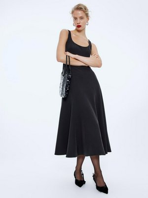 Платье миди на бретелях, черный, арт. n/a