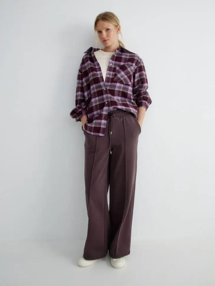 Утепленные брюки из футера, арт. 15675