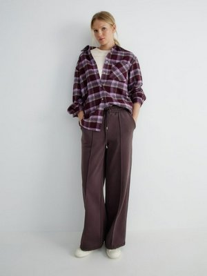 Утепленные брюки из футера, темно-коричневый, арт. fu001