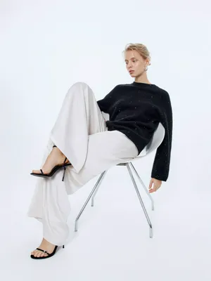 Атласные широкие брюки, арт. 15683