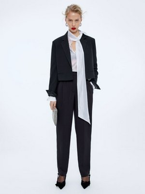 Брюки из костюмной ткани, черный, арт. арт. 123