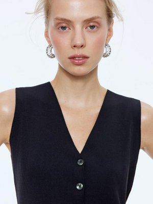 Трикотажный жилет, черный, арт. trkzh001