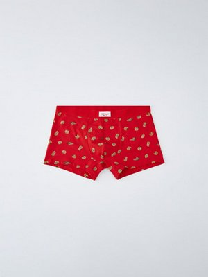 Трусы боксеры с принтом, красный, арт. art2023_001