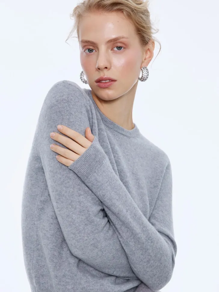 Джемпер из шерсти и кашемира, серый, арт. 15718