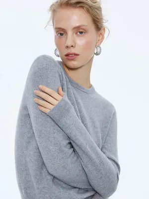 Джемпер из шерсти и кашемира, серый, арт. 15718