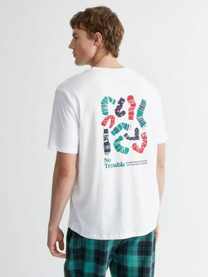 Пижамная футболка с новогодним принтом, арт. 15719