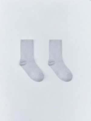 Высокие носки с люрексом, серебристый, арт. n/a