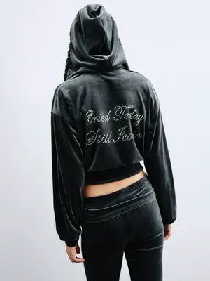 Велюровая толстовка на молнии SELA Young, арт. 15724