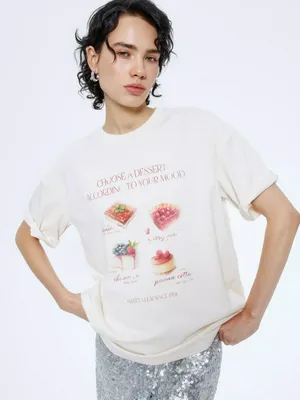 Футболка оверсайз с принтом, арт. 15725