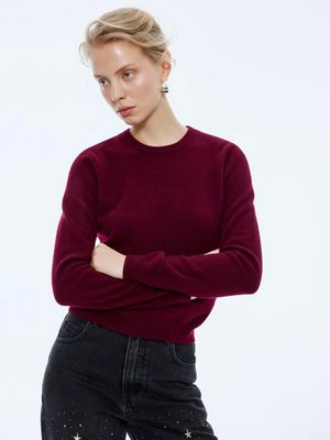 Джемпер из шерсти и кашемира, бордовый, арт. a001