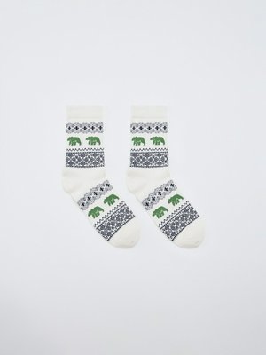 Длинные вязаные носки новогодние, арт. 15736