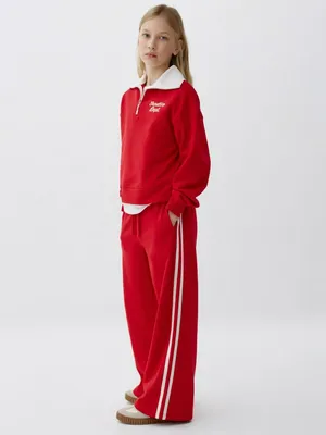 Широкие брюки с лампасами для девочек, арт. 1574