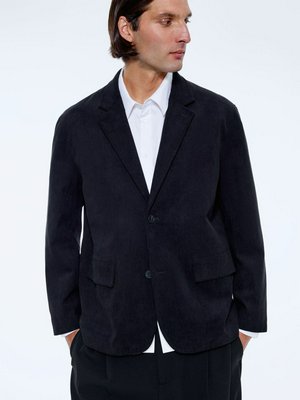 Вельветовый пиджак прямого кроя, черный, арт. vpj789