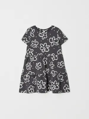 Трикотажное платье с принтом для девочек, не указан, арт. 1575