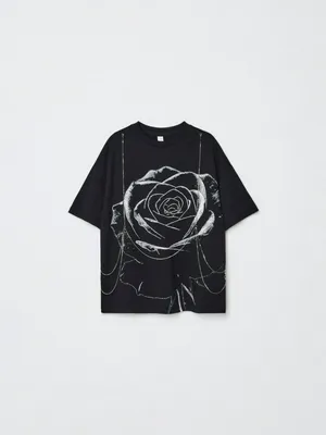 Футболка оверсайз с декоративной цепочкой, арт. 15763