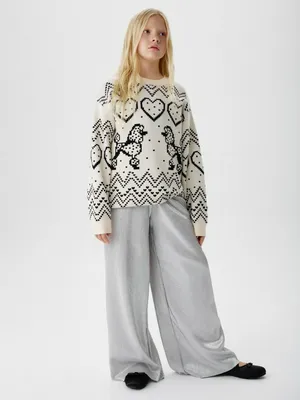 Широкие плиссированные брюки для девочек, арт. 15766