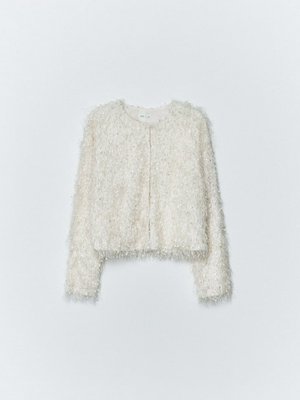 Пушистый жакет, молочный, арт. d123