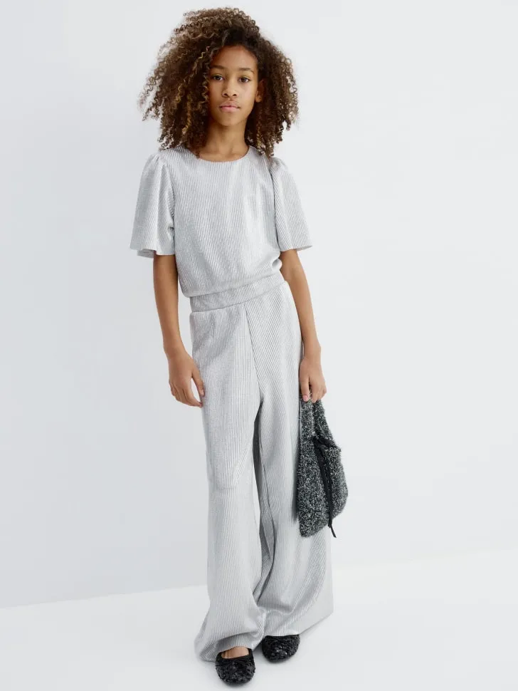 Комбинезон с эффектом металлик, серебристый, арт. 15776