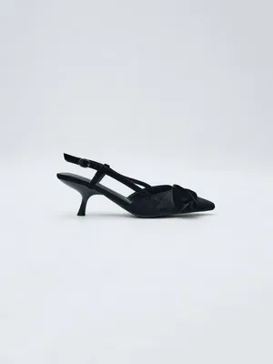 Бархатные туфли с бантом, арт. 15783