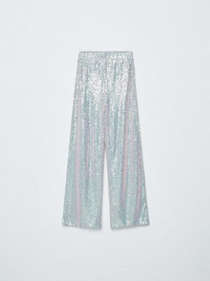 Широкие брюки с пайетками, переливающийся, арт. 12345