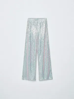 Широкие брюки с пайетками, арт. 15786