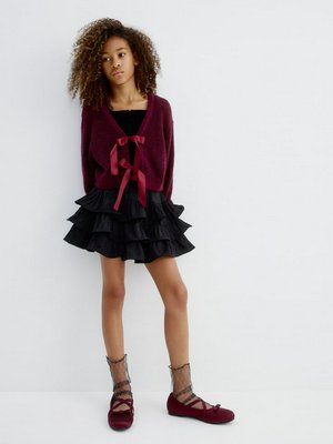 Юбка-шорты с воланами, черный, арт. 123