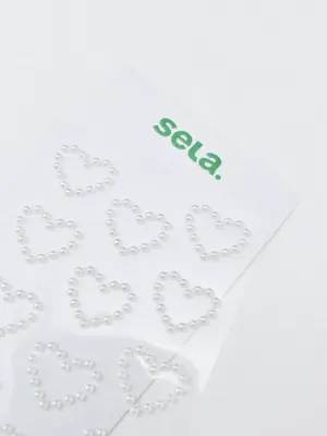 Детский набор жемчужных наклеек-сердечек для лица и тела, арт. 15798