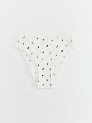 Трусы-слипы с принтом, белый, арт. art001