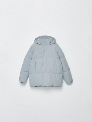 Зимняя стеганая куртка оверсайз, серо-голубой, арт. 15811