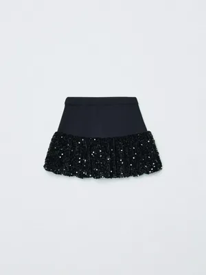 Юбка-баллон с декором из пайеток, арт. 15814