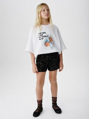 Шорты с пайетками, черный, арт. 15820