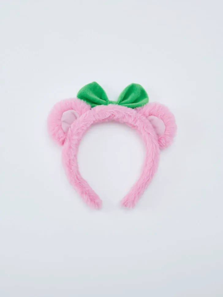 Пушистый ободок с ушками Виви, розовый, арт. 15822