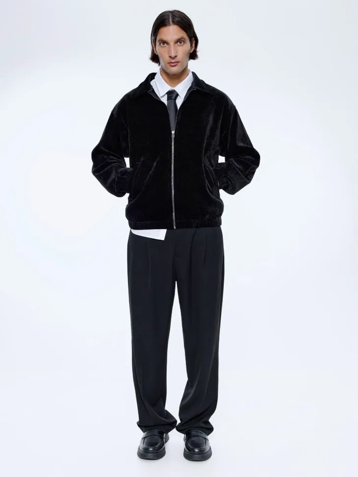 Классические брюки прямого кроя, черный, арт. 15823