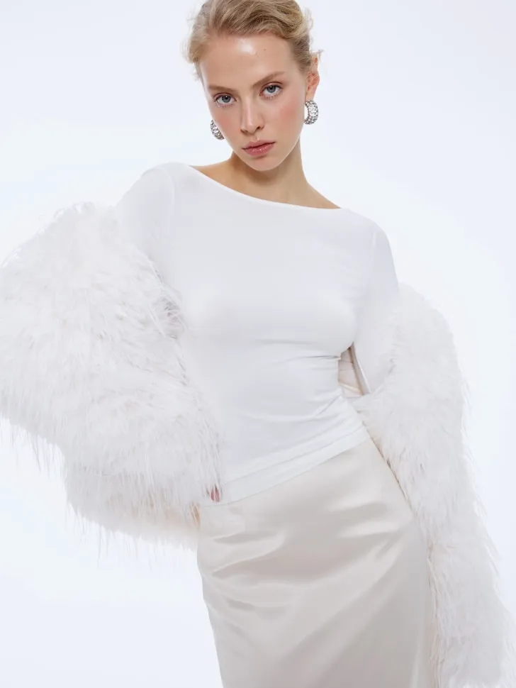 Лонгслив с вырезом на спинке, арт. 15874