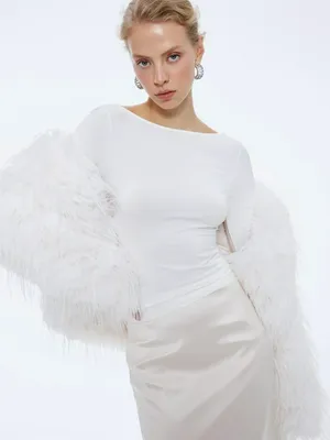 Лонгслив с вырезом на спинке, арт. 15874