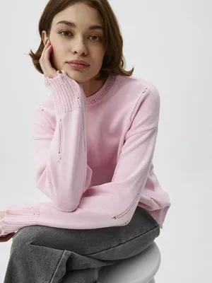 Вязаный джемпер в стиле гранж, не указан, арт. 1588