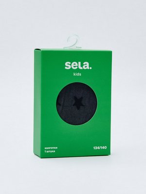 Капроновые колготки со звездочками, темно-синий, арт. 15881