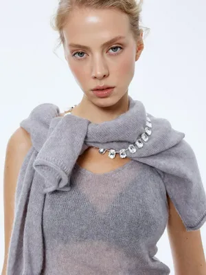 Ожерелье с прозрачными кристаллами, арт. 15891