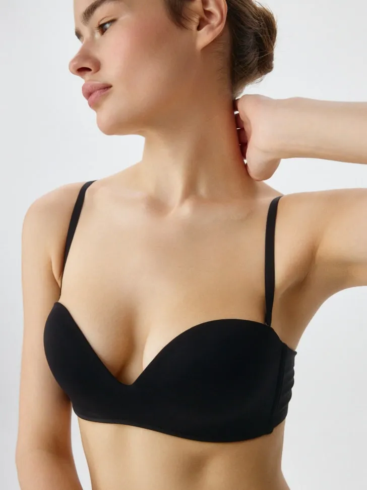 Бюстгальтер-балконет, черный, арт. 15915